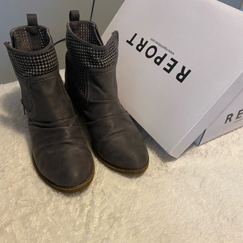 Gray booties